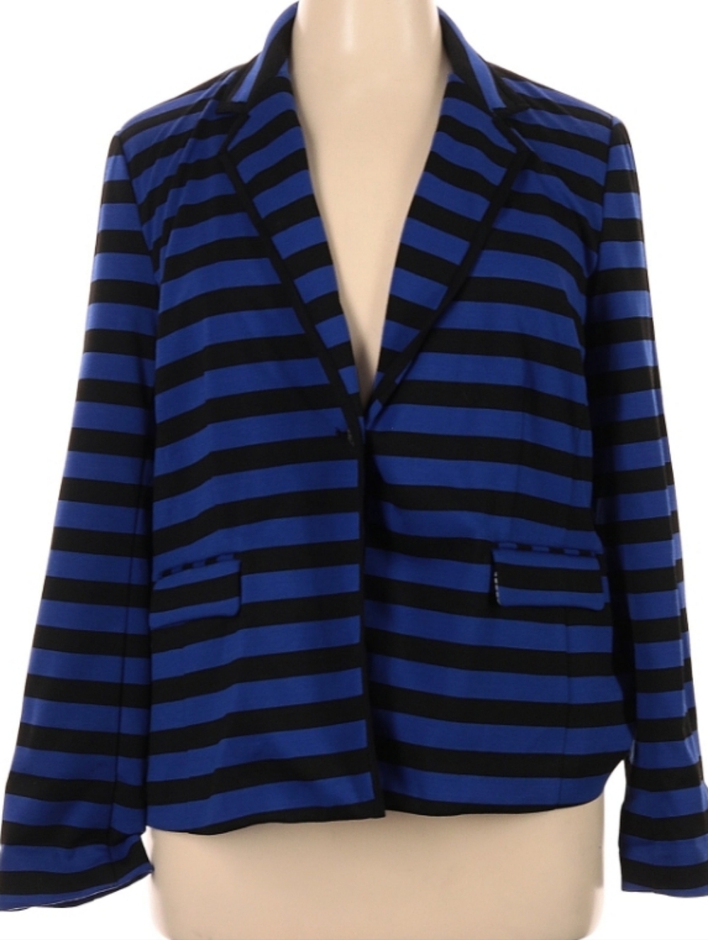Ellen Tracy Striped Stretch Blazer Sz XL EUC